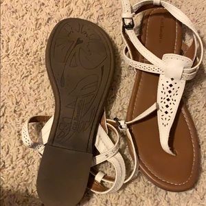 White GH Bass Sandals